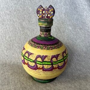 Italian Hand-painted Glass Vase-Ornament